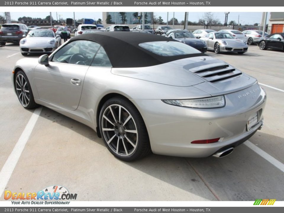 2013 Porsche 911 Carrera Cabriolet Platinum Silver Metallic / Black Photo #10