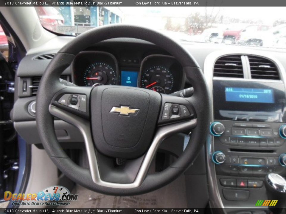 2013 Chevrolet Malibu LS Atlantis Blue Metallic / Jet Black/Titanium Photo #18