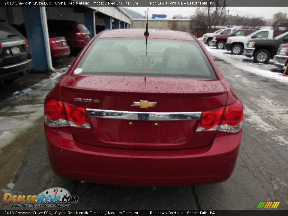 2013 Chevrolet Cruze ECO Crystal Red Metallic Tintcoat / Medium Titanium Photo #7