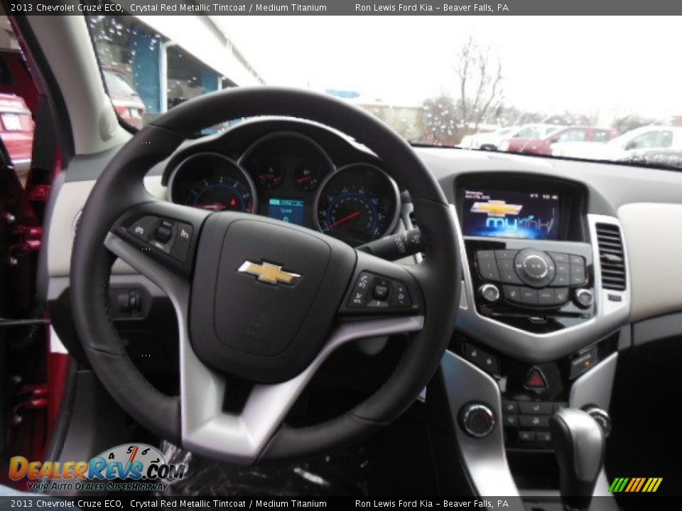 2013 Chevrolet Cruze ECO Crystal Red Metallic Tintcoat / Medium Titanium Photo #18