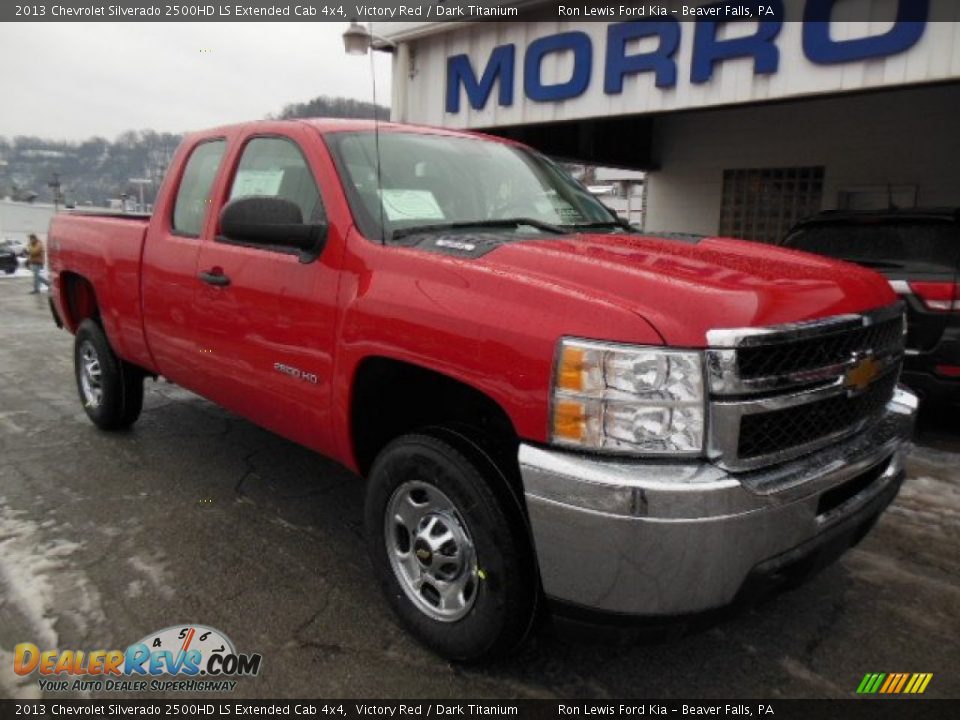 2013 Chevrolet Silverado 2500HD LS Extended Cab 4x4 Victory Red / Dark Titanium Photo #2