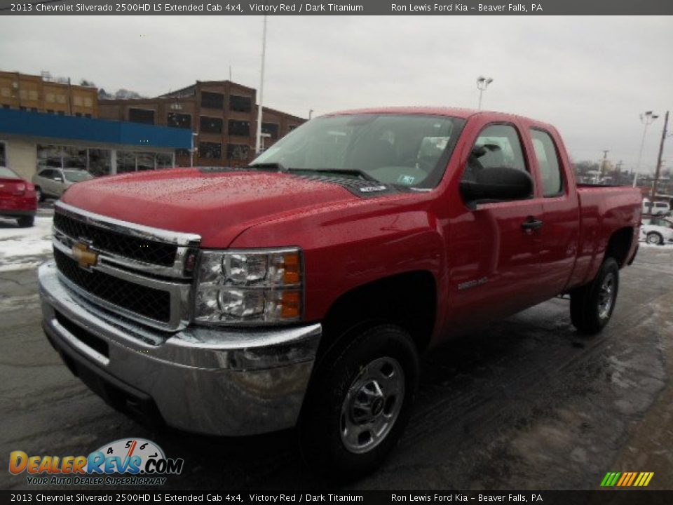 2013 Chevrolet Silverado 2500HD LS Extended Cab 4x4 Victory Red / Dark Titanium Photo #4