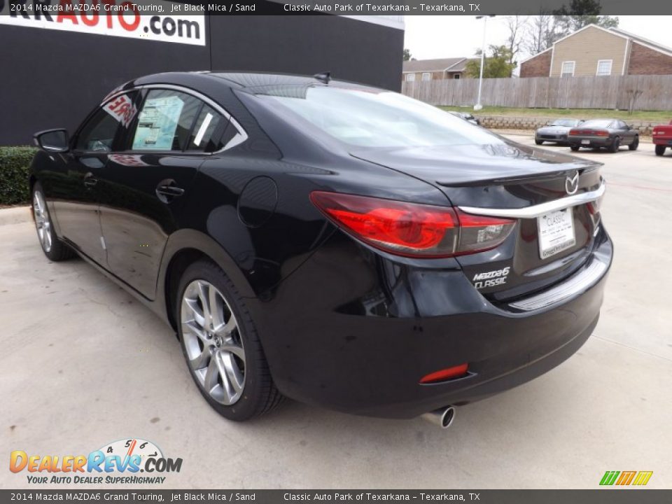 2014 Mazda MAZDA6 Grand Touring Jet Black Mica / Sand Photo #5