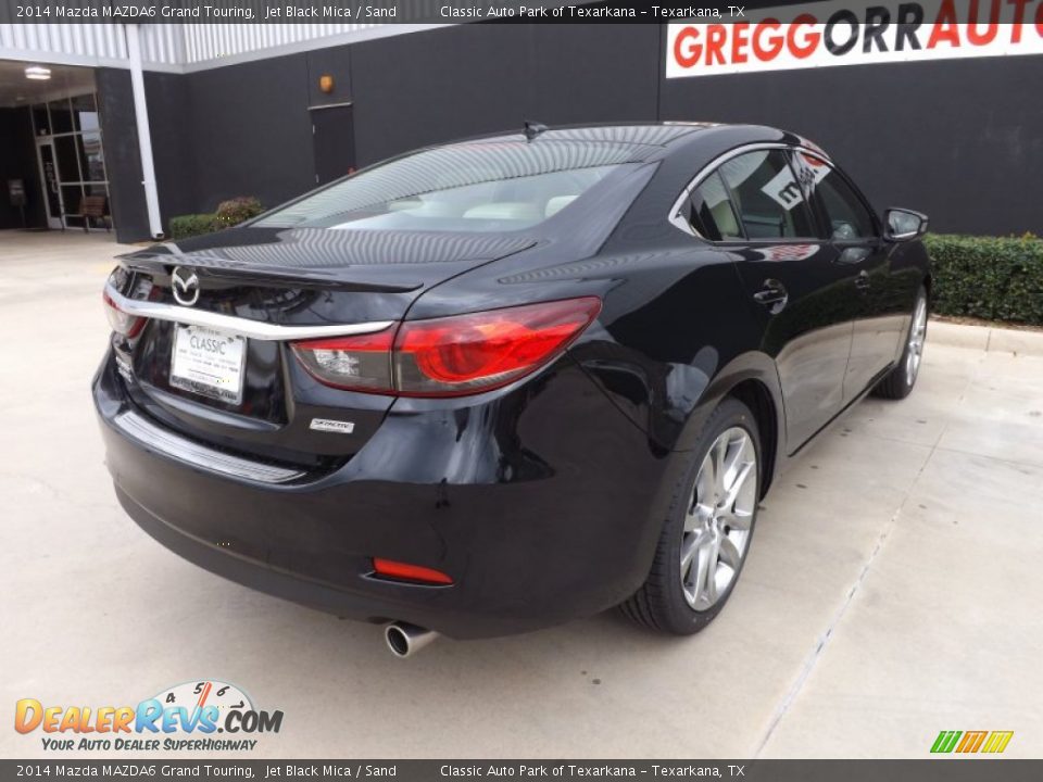 2014 Mazda MAZDA6 Grand Touring Jet Black Mica / Sand Photo #7