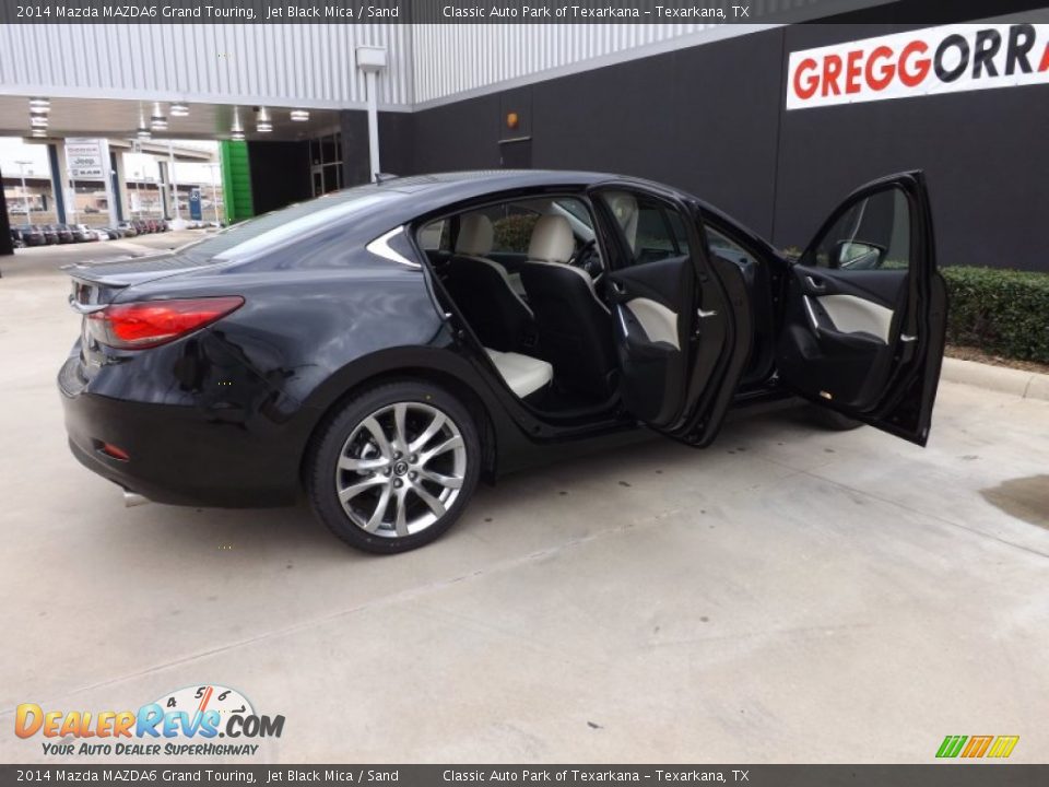 2014 Mazda MAZDA6 Grand Touring Jet Black Mica / Sand Photo #9