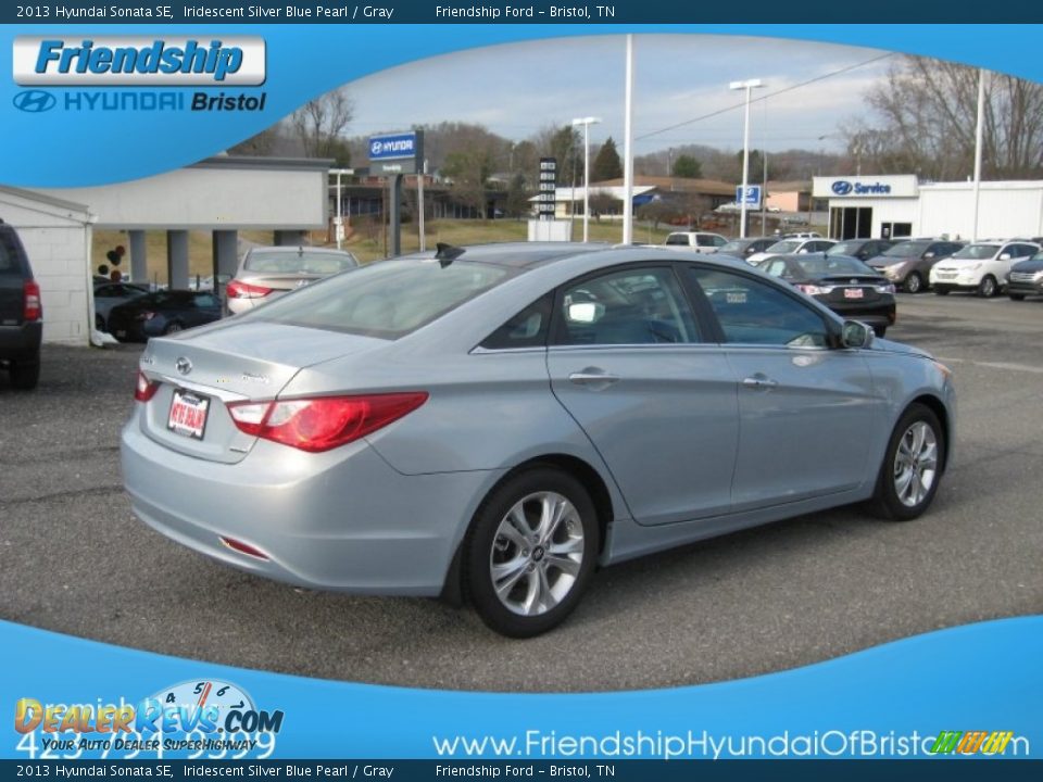 2013 Hyundai Sonata SE Iridescent Silver Blue Pearl / Gray Photo #7