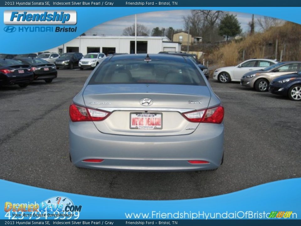 2013 Hyundai Sonata SE Iridescent Silver Blue Pearl / Gray Photo #8