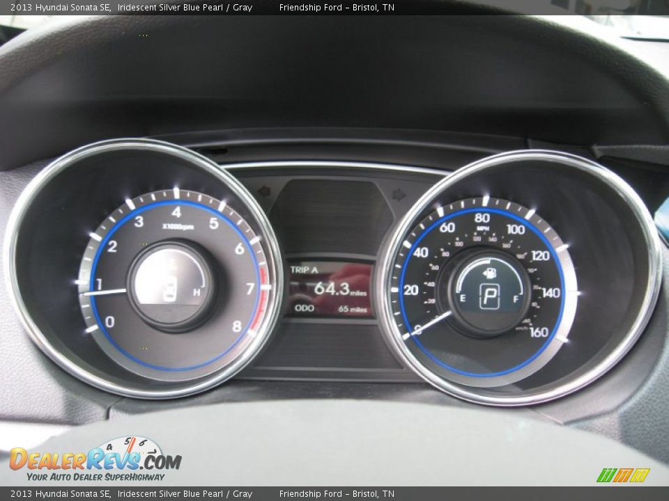 2013 Hyundai Sonata SE Iridescent Silver Blue Pearl / Gray Photo #33
