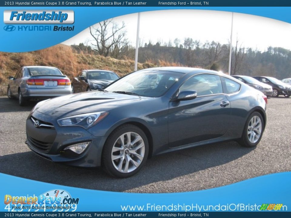 2013 Hyundai Genesis Coupe 3.8 Grand Touring Parabolica Blue / Tan Leather Photo #3