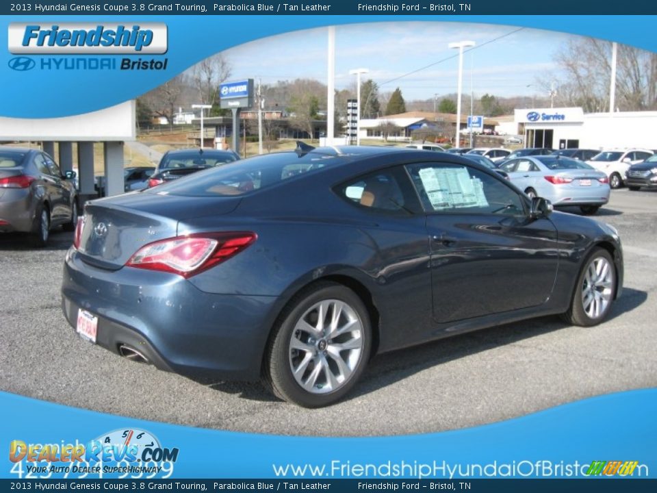 2013 Hyundai Genesis Coupe 3.8 Grand Touring Parabolica Blue / Tan Leather Photo #7
