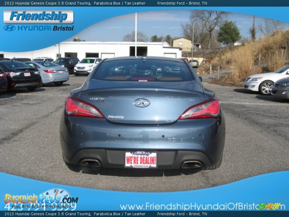 2013 Hyundai Genesis Coupe 3.8 Grand Touring Parabolica Blue / Tan Leather Photo #8