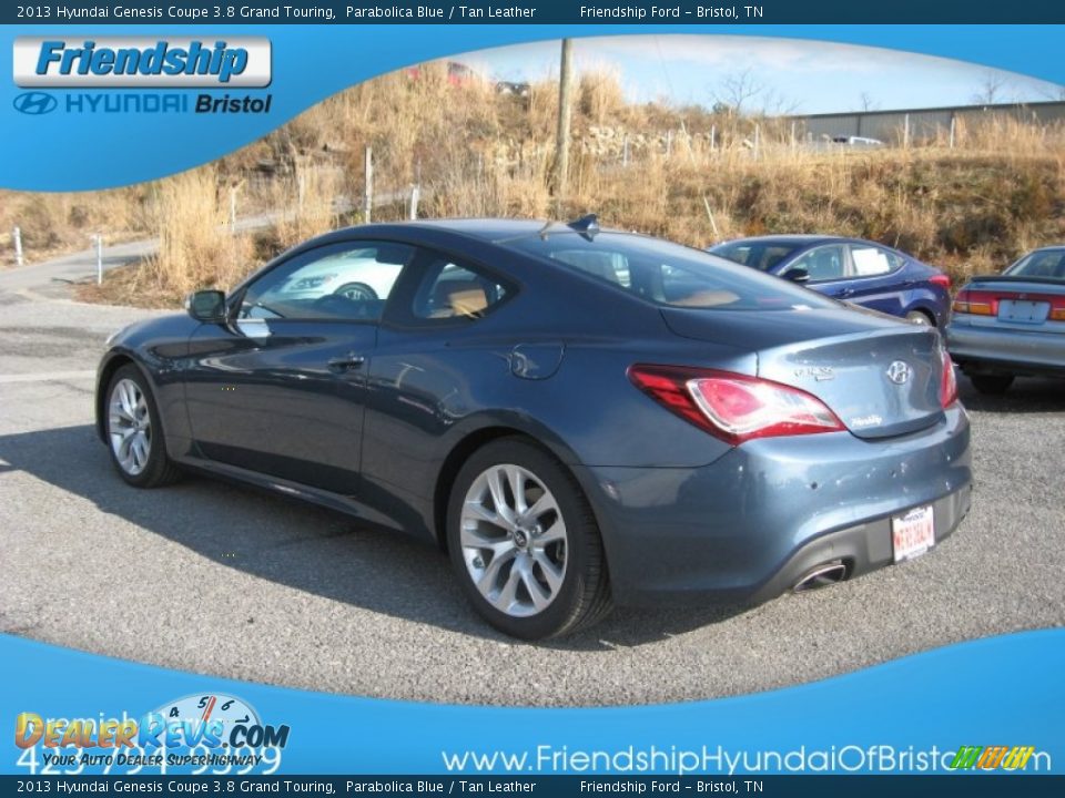 2013 Hyundai Genesis Coupe 3.8 Grand Touring Parabolica Blue / Tan Leather Photo #9