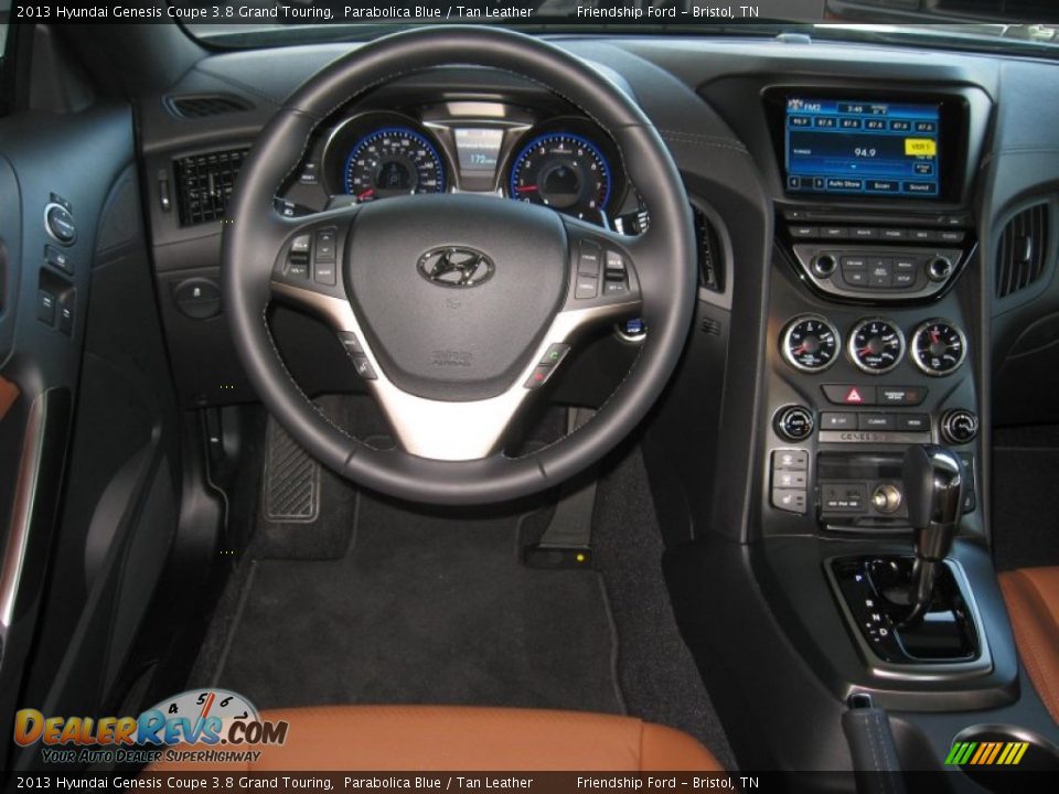 2013 Hyundai Genesis Coupe 3.8 Grand Touring Parabolica Blue / Tan Leather Photo #22