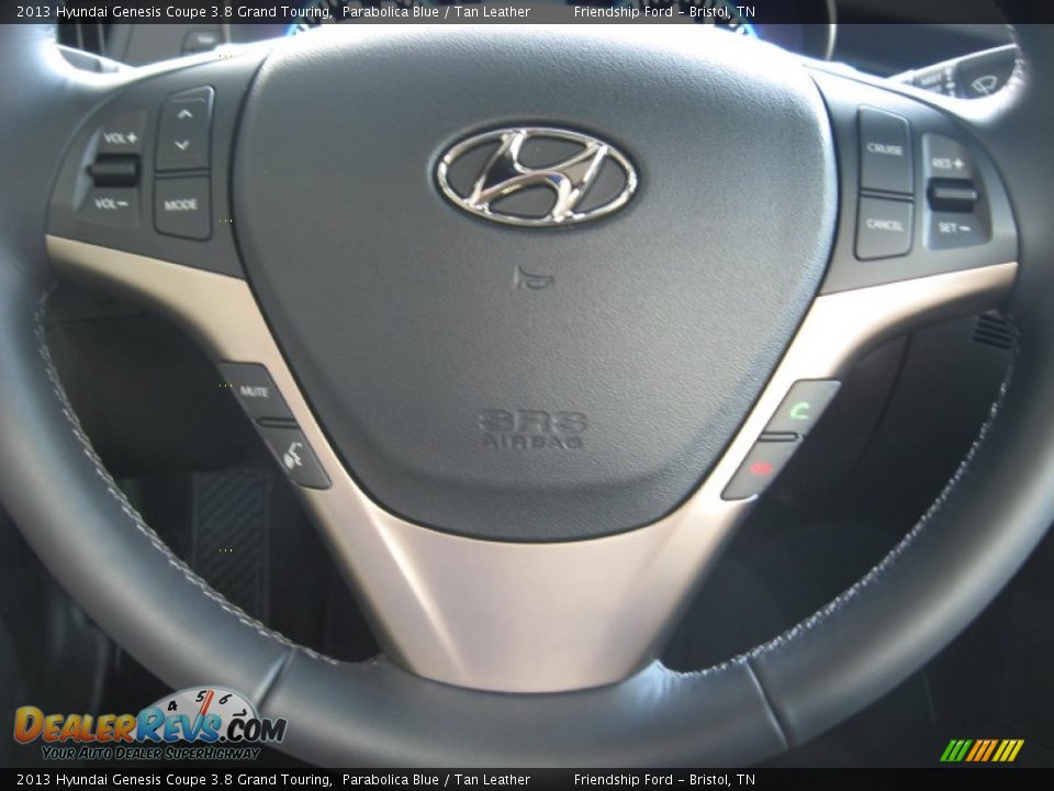 2013 Hyundai Genesis Coupe 3.8 Grand Touring Parabolica Blue / Tan Leather Photo #27