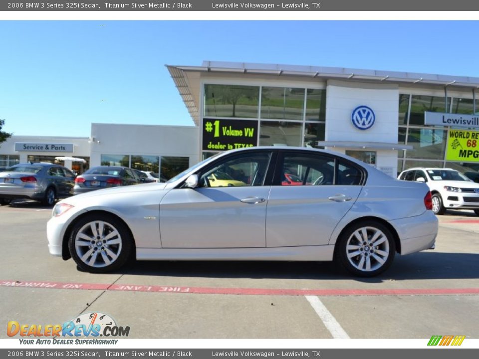 2006 BMW 3 Series 325i Sedan Titanium Silver Metallic / Black Photo #2