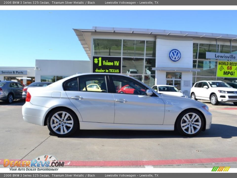 2006 BMW 3 Series 325i Sedan Titanium Silver Metallic / Black Photo #6