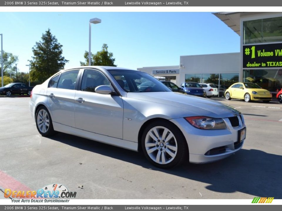 2006 BMW 3 Series 325i Sedan Titanium Silver Metallic / Black Photo #7