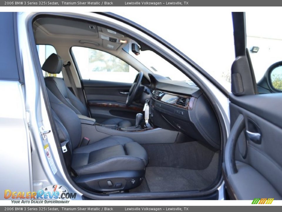 2006 BMW 3 Series 325i Sedan Titanium Silver Metallic / Black Photo #10