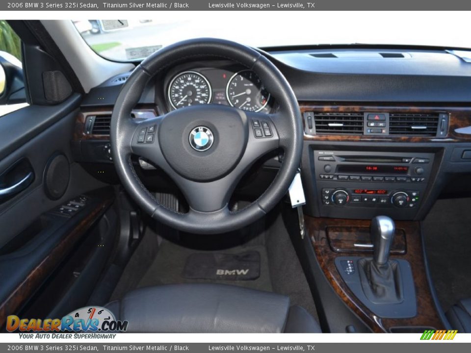 2006 BMW 3 Series 325i Sedan Titanium Silver Metallic / Black Photo #15