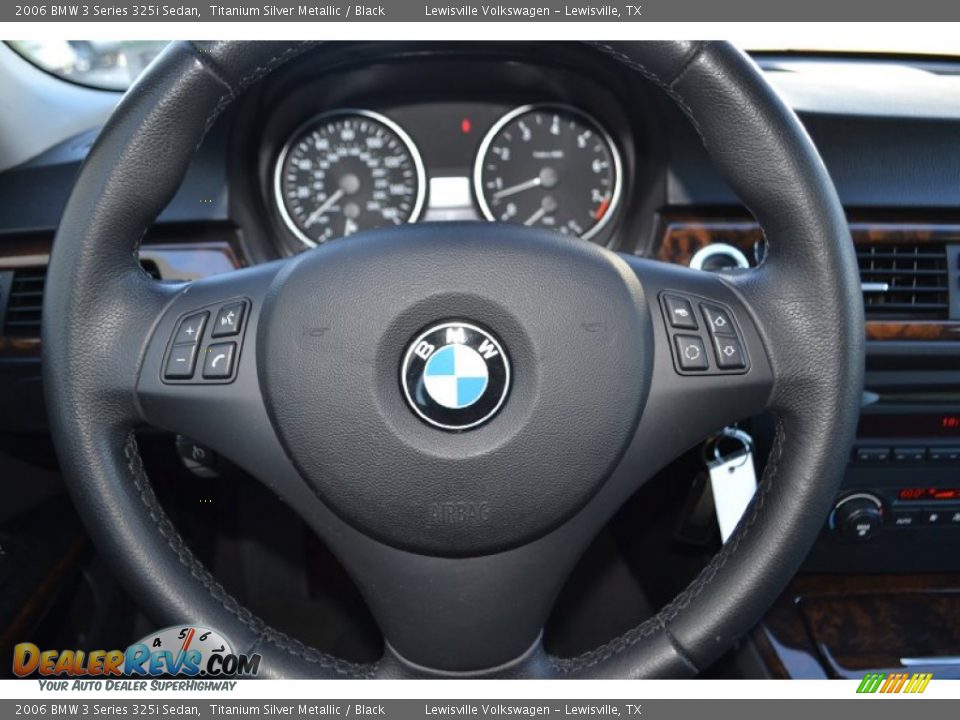 2006 BMW 3 Series 325i Sedan Titanium Silver Metallic / Black Photo #16