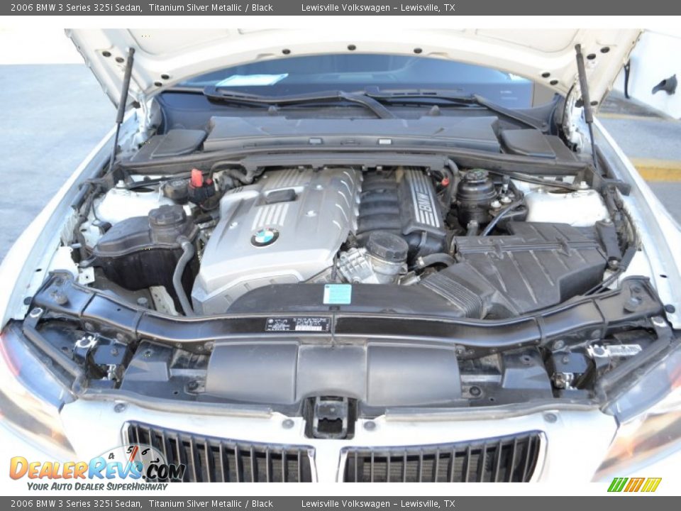 2006 BMW 3 Series 325i Sedan Titanium Silver Metallic / Black Photo #20