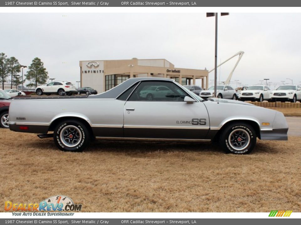 1987 Chevrolet El Camino SS Sport Silver Metallic / Gray Photo #6