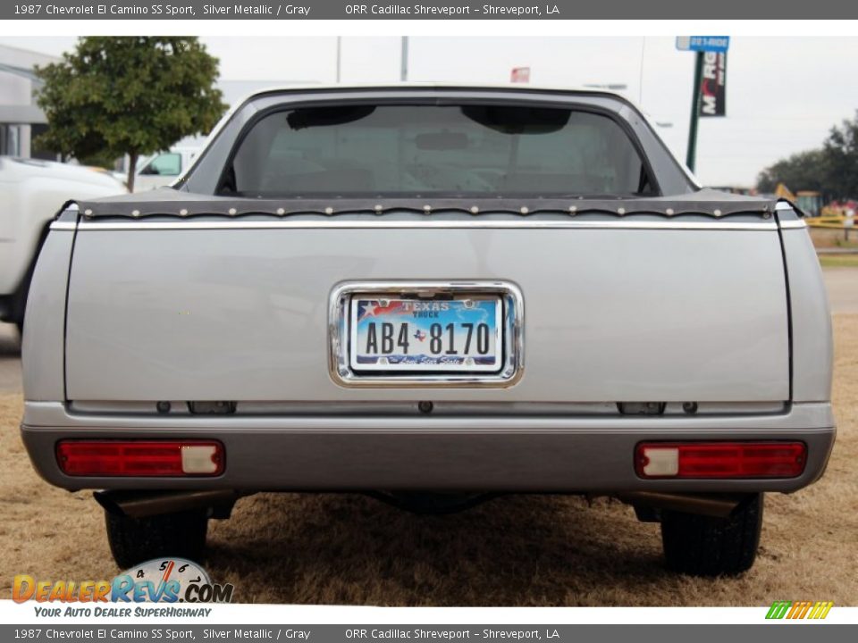 1987 Chevrolet El Camino SS Sport Silver Metallic / Gray Photo #8