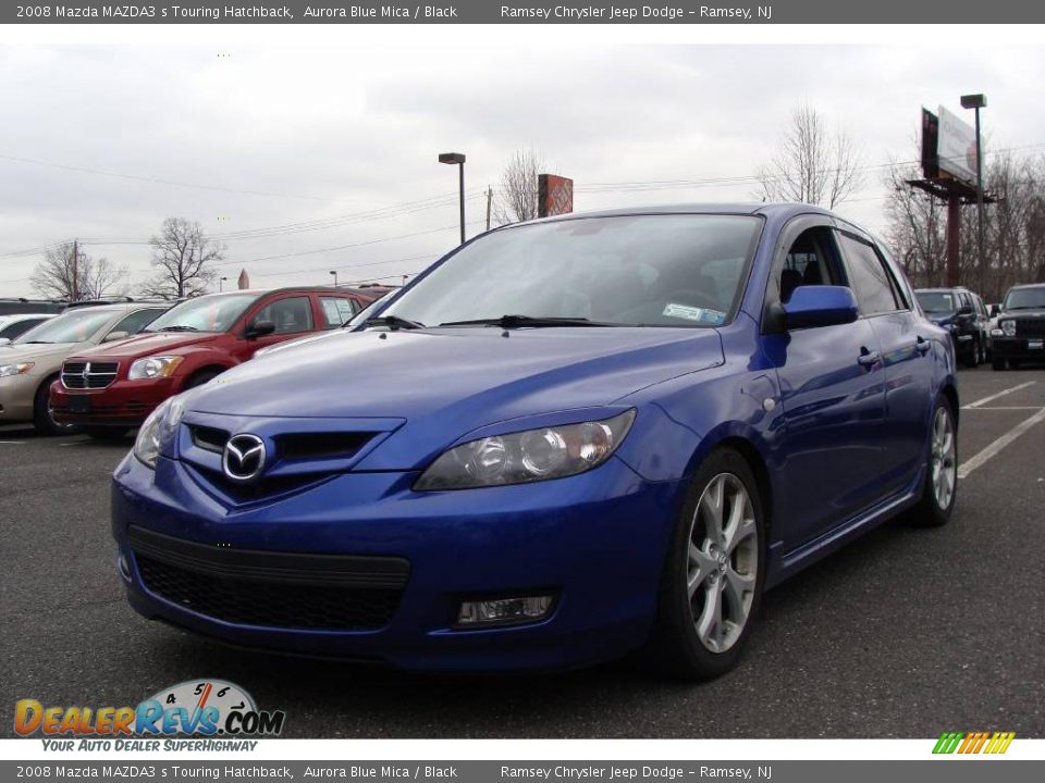 2008 Mazda MAZDA3 s Touring Hatchback Aurora Blue Mica / Black Photo #1