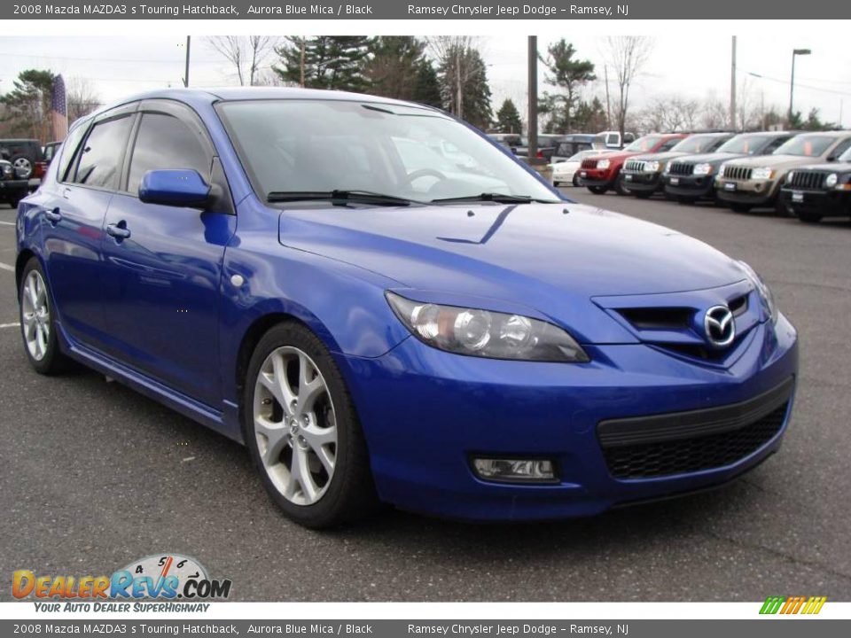 2008 Mazda MAZDA3 s Touring Hatchback Aurora Blue Mica / Black Photo #3