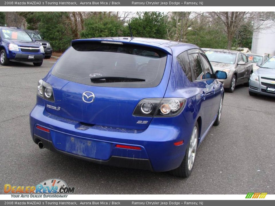 2008 Mazda MAZDA3 s Touring Hatchback Aurora Blue Mica / Black Photo #5