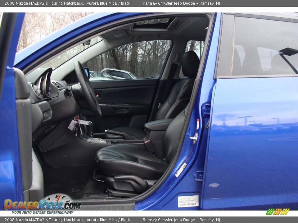 2008 Mazda MAZDA3 s Touring Hatchback Aurora Blue Mica / Black Photo #10