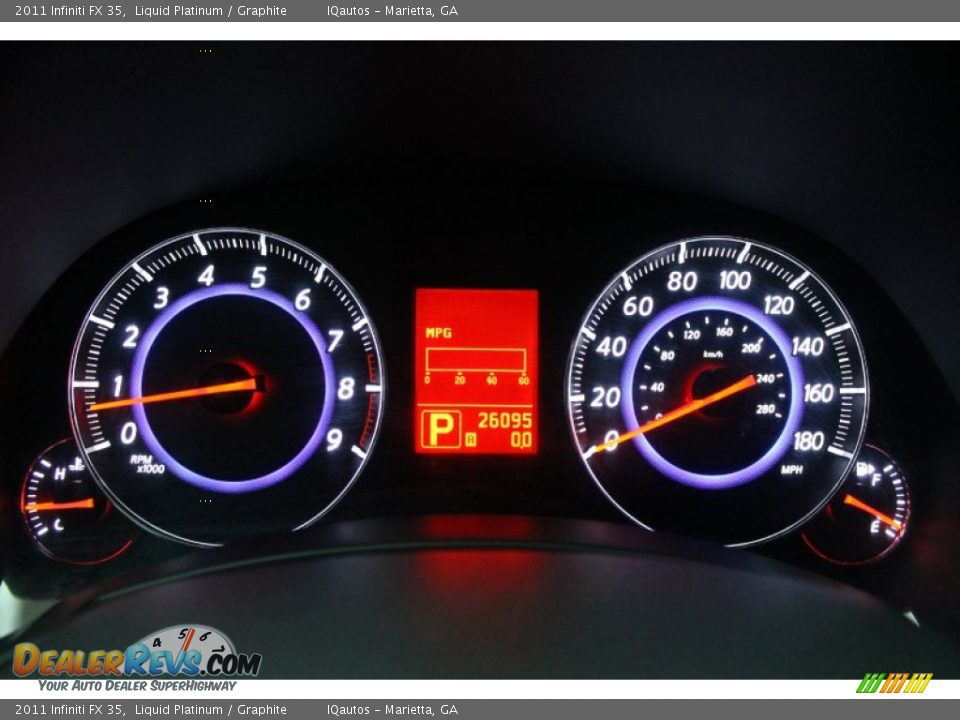 2011 Infiniti FX 35 Liquid Platinum / Graphite Photo #13