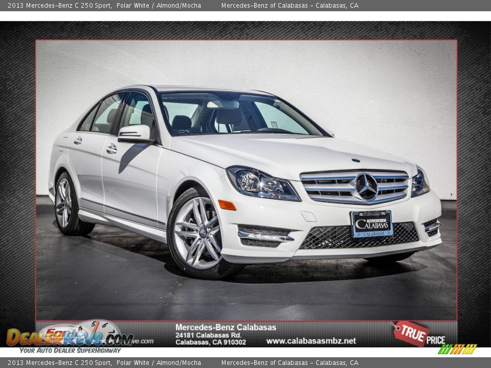 2013 Mercedes-Benz C 250 Sport Polar White / Almond/Mocha Photo #1