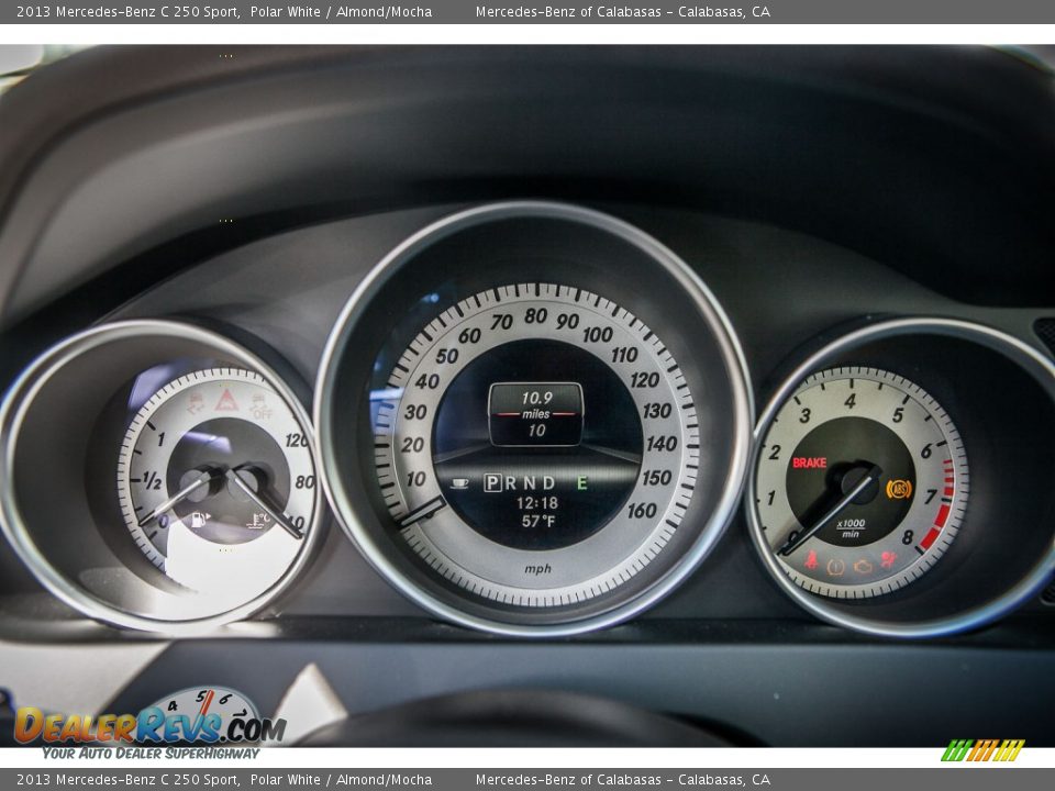 2013 Mercedes-Benz C 250 Sport Polar White / Almond/Mocha Photo #6