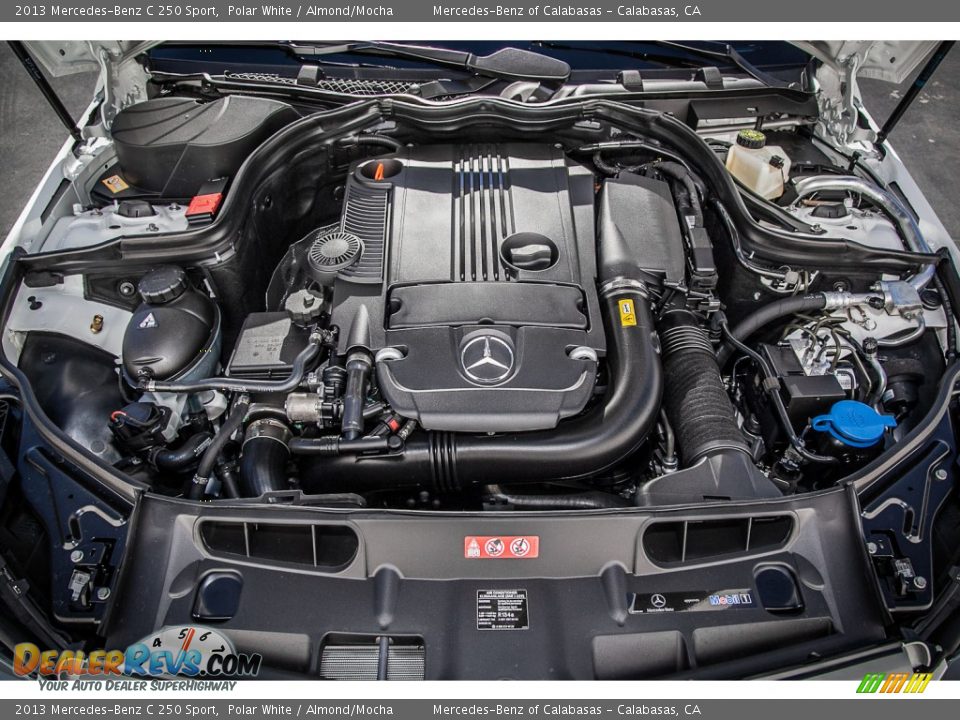 2013 Mercedes-Benz C 250 Sport Polar White / Almond/Mocha Photo #9