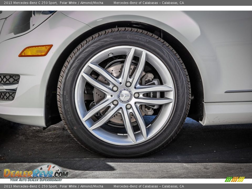 2013 Mercedes-Benz C 250 Sport Polar White / Almond/Mocha Photo #10