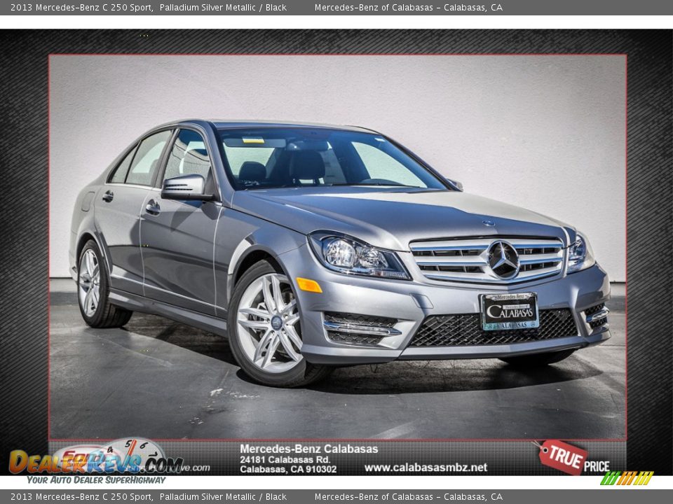 2013 Mercedes-Benz C 250 Sport Palladium Silver Metallic / Black Photo #1