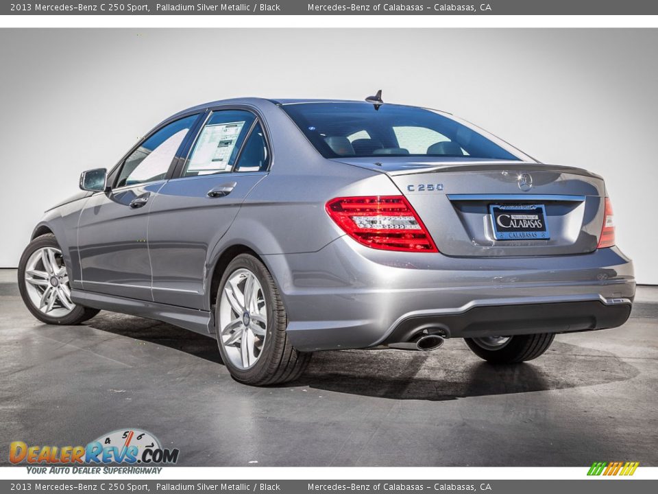 2013 Mercedes-Benz C 250 Sport Palladium Silver Metallic / Black Photo #2