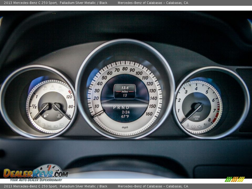 2013 Mercedes-Benz C 250 Sport Palladium Silver Metallic / Black Photo #6