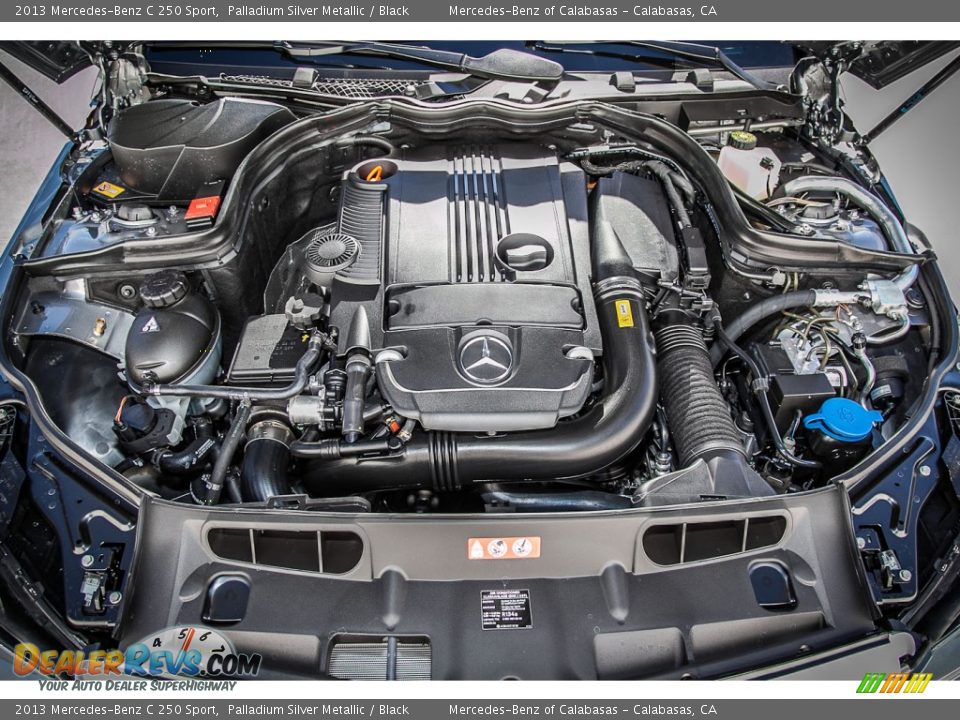 2013 Mercedes-Benz C 250 Sport Palladium Silver Metallic / Black Photo #9