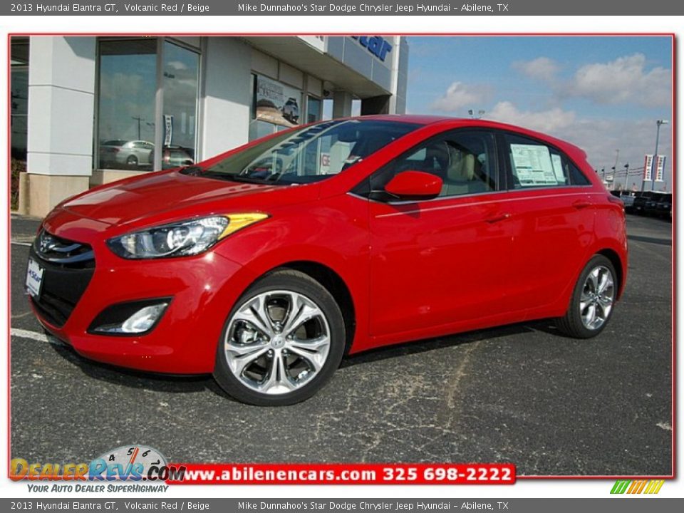 2013 Hyundai Elantra GT Volcanic Red / Beige Photo #1