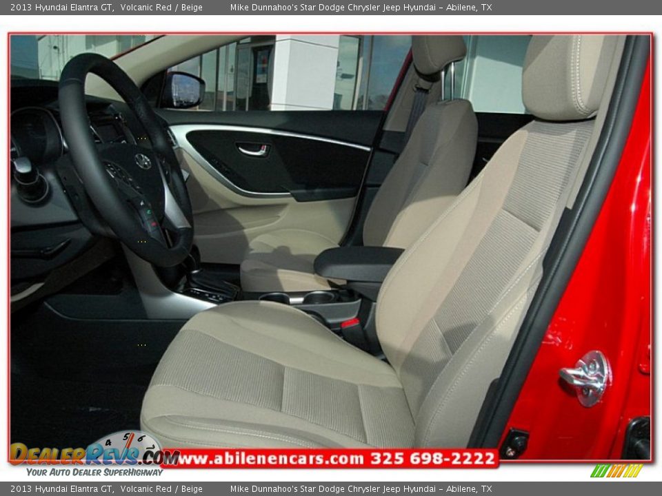 2013 Hyundai Elantra GT Volcanic Red / Beige Photo #13