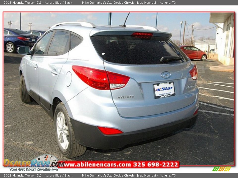 2013 Hyundai Tucson GLS Aurora Blue / Black Photo #3