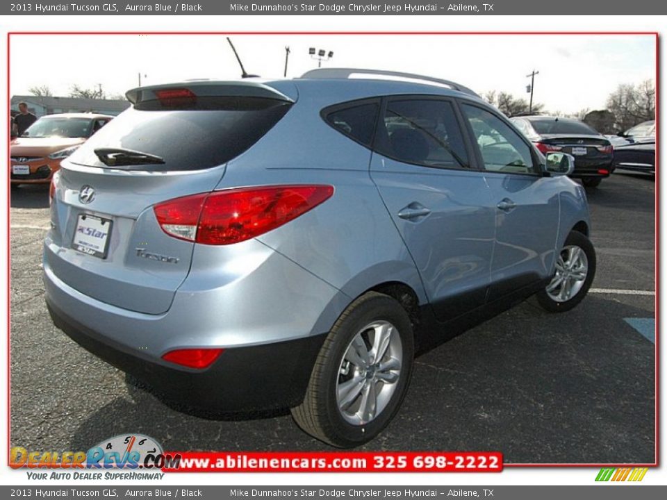 2013 Hyundai Tucson GLS Aurora Blue / Black Photo #7