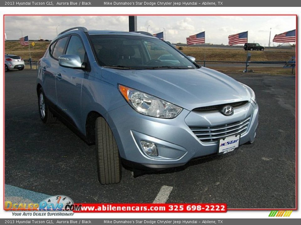 2013 Hyundai Tucson GLS Aurora Blue / Black Photo #9