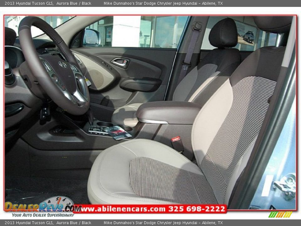 2013 Hyundai Tucson GLS Aurora Blue / Black Photo #12