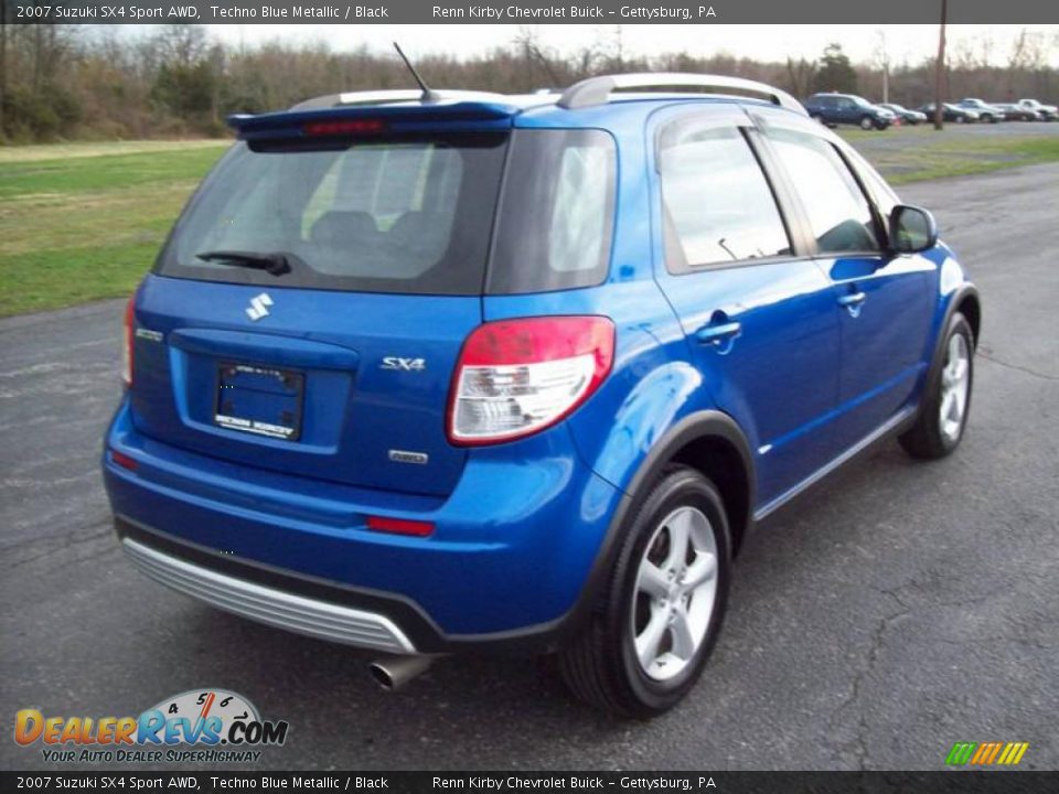 2007 Suzuki SX4 Sport AWD Techno Blue Metallic / Black Photo #3