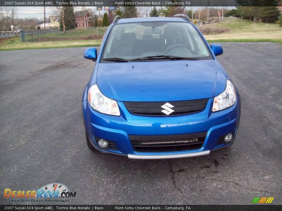 2007 Suzuki SX4 Sport AWD Techno Blue Metallic / Black Photo #6