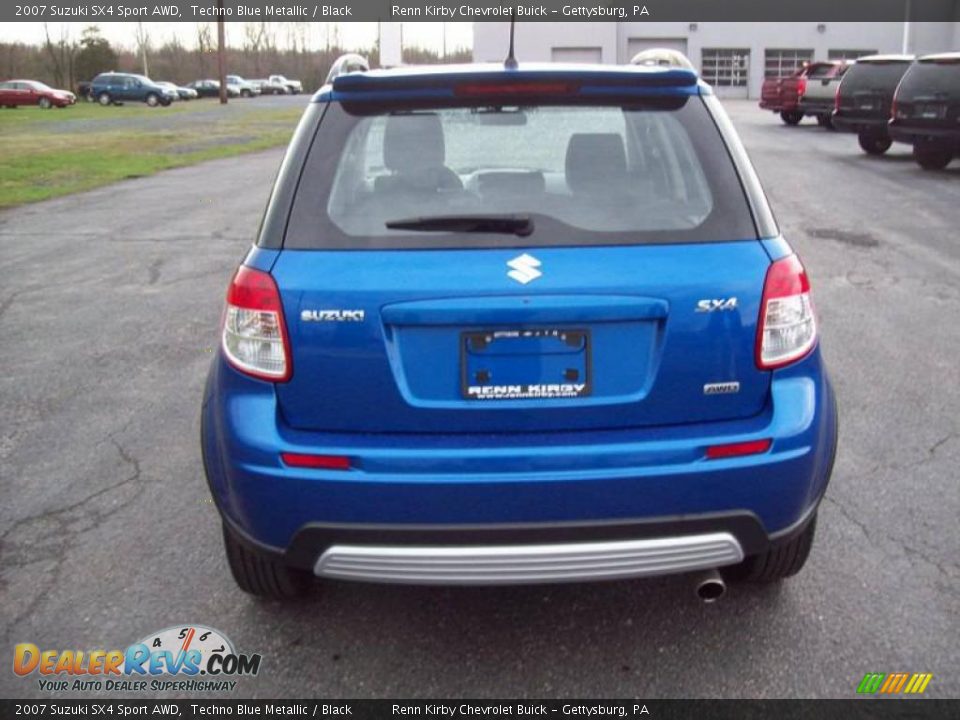 2007 Suzuki SX4 Sport AWD Techno Blue Metallic / Black Photo #7