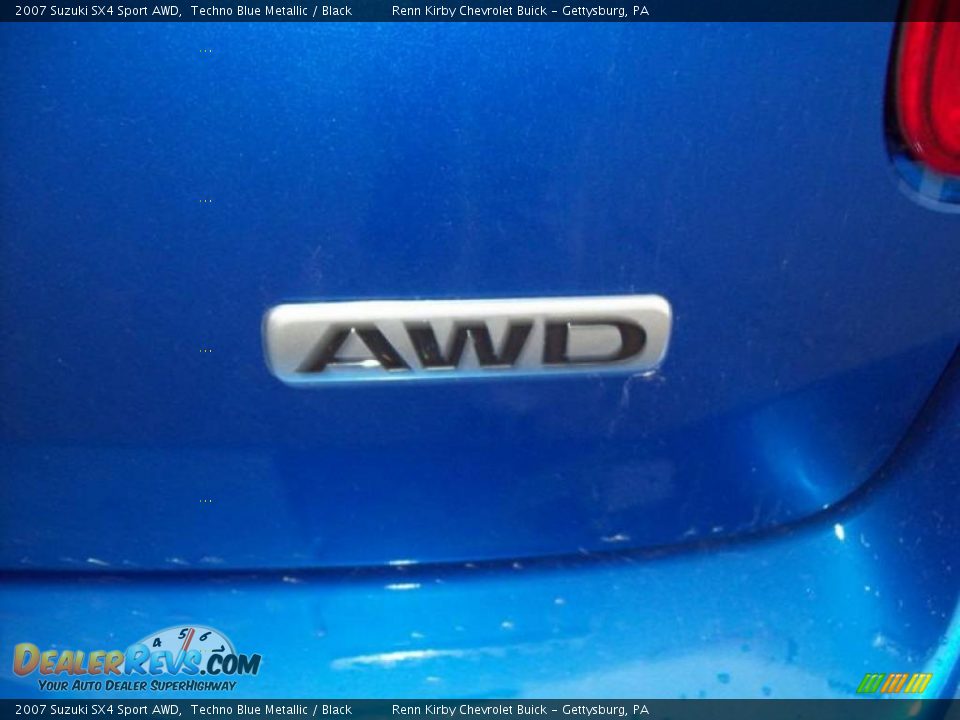 2007 Suzuki SX4 Sport AWD Techno Blue Metallic / Black Photo #8